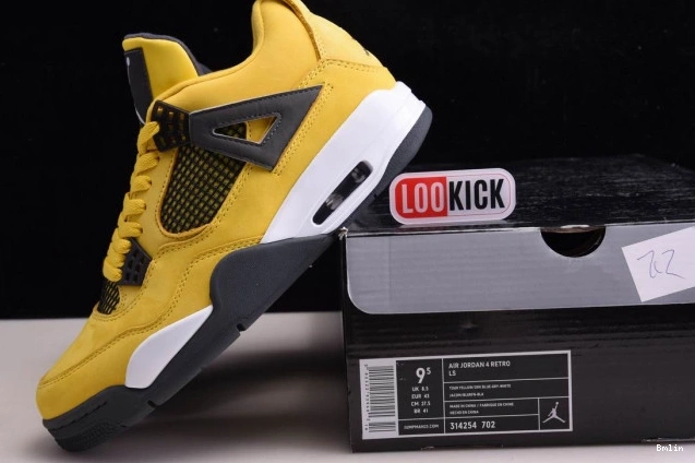 Bmlin Shoes 4 Retro Jordan Air CT8527-700 Lightning 0729